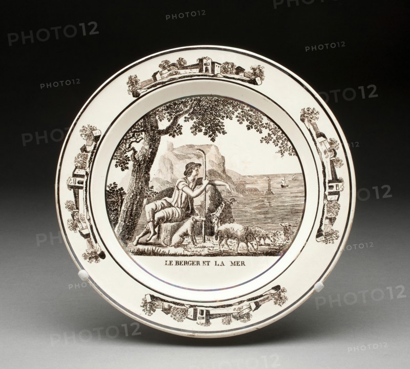 Plate, Montereau, 1800/25. Creator: Creil Pottery.