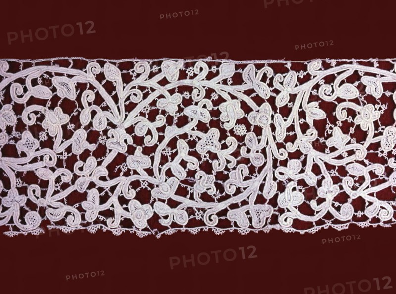 Border, Europe, 1675/1725(imitation of 17th century Venetian needle lace). Creator: Unknown.