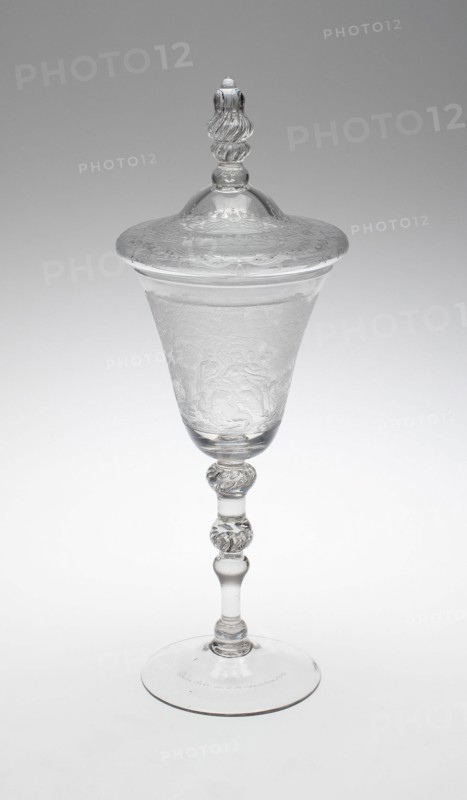 Covered Goblet with Goddess Diana Bathing, England, 1752. Creator: Jacob Sang.