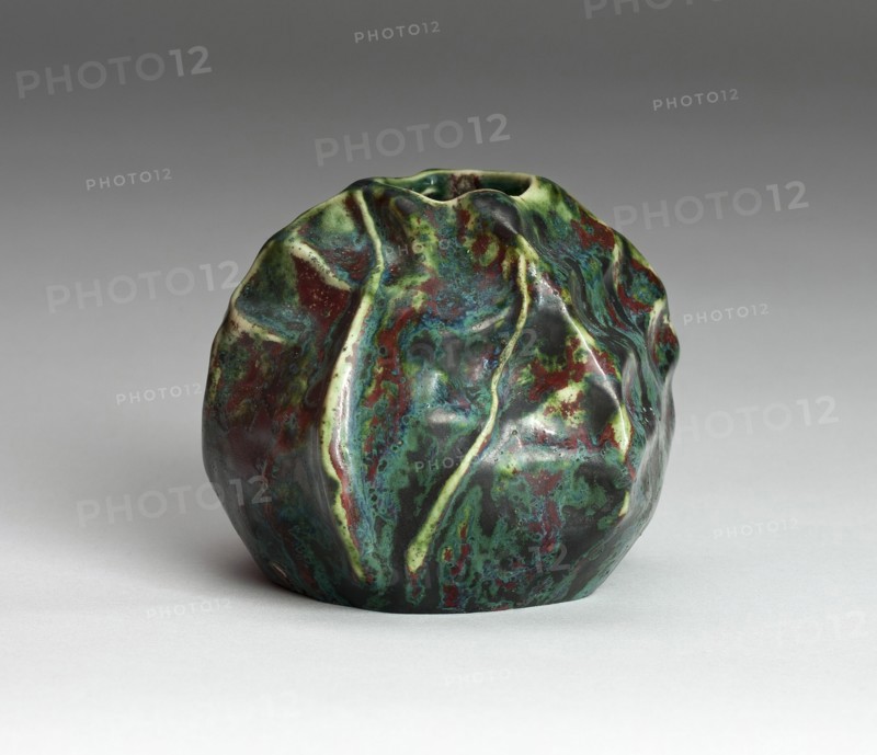 Shell-Form Vase, France, c. 1900. Creator: Pierre-Adrien Dalpayrat.