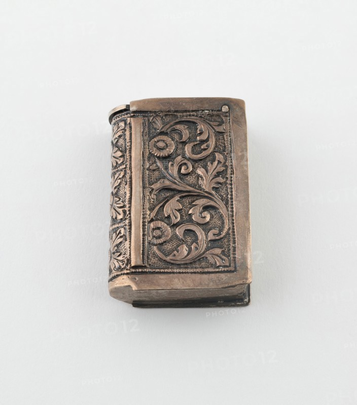 Book-Shaped Match Safe, England, c. 1880. Creator: Unknown.