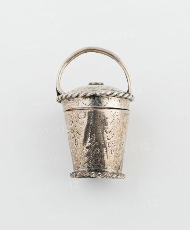Basket-Shaped Sponge Box, Netherlands, c. 1850. Creator: Unknown.