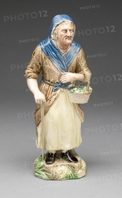 Woman as Old Age, Burslem, c. 1787. Creators: Ralph Wood the Elder , Enoch Wood.