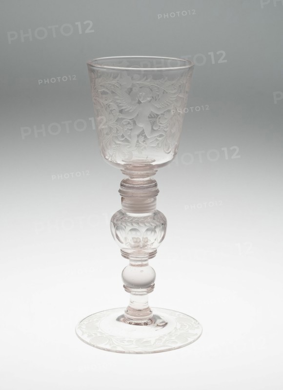 Gaming Goblet with Glass Dice, Bohemia, Late 17th century. Creator: Unknown.