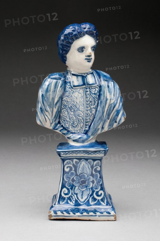 Bust of a Man, Delft, c. 1710/20. Creators: De Metalle Pot, Delftware.