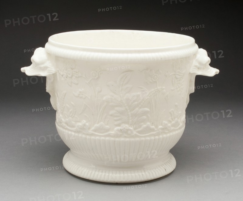 Wine Bottle Cooler, Saint-Cloud, 1720/40. Creator: Saint-Cloud Porcelain Manufactory.