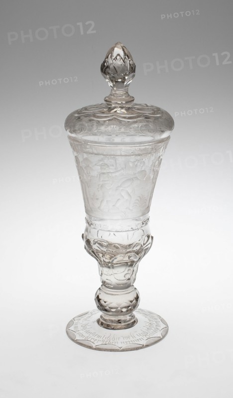 Covered Goblet (Pokal) with Musicians, Silesia, 1730/40. Creator: Unknown.