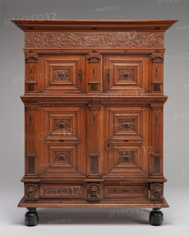 Linen Cupboard (Kast), Netherlands, 1630/50. Creator: Unknown.