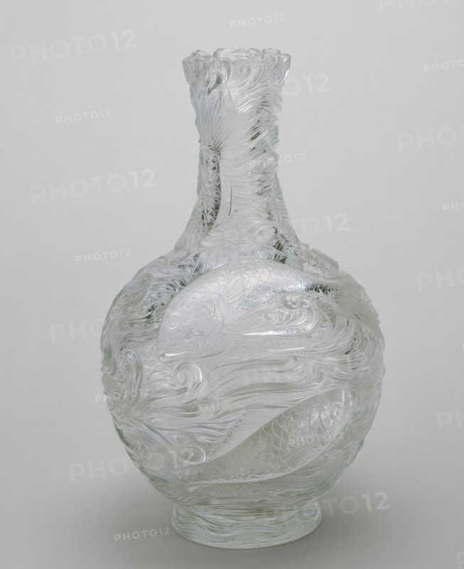Rock Crystal Vase, Stourbridge, 1889. Creator: Thomas Webb and Sons.