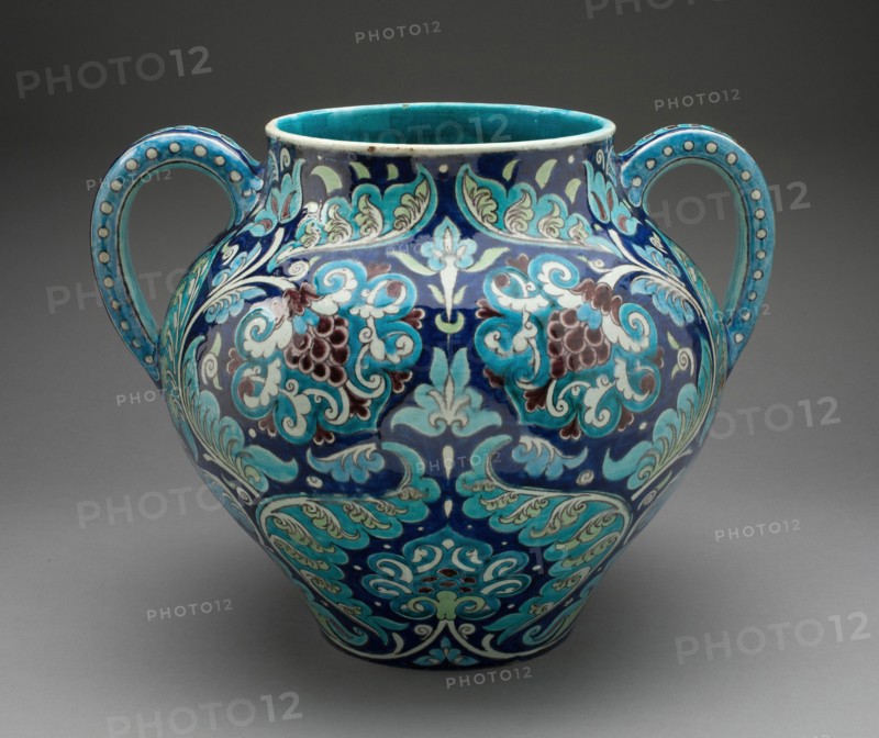 Vase, England, c. 1885. Creators: William de Morgan, Fred Passenger.