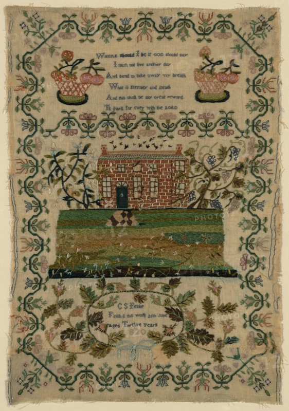 Sampler, England, 1820. Creator: C. S. Peake.