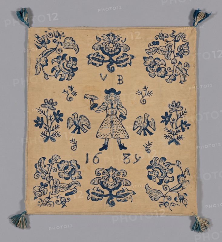 Cushion Cover, England, 1689. Creator: Unknown.