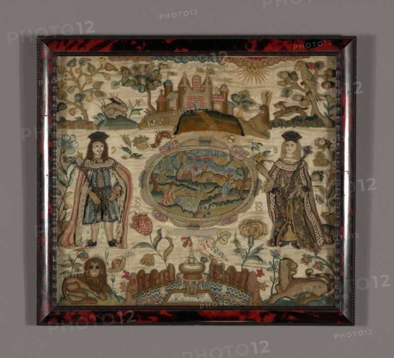 Needlework, England, 1698. Creator: Unknown.