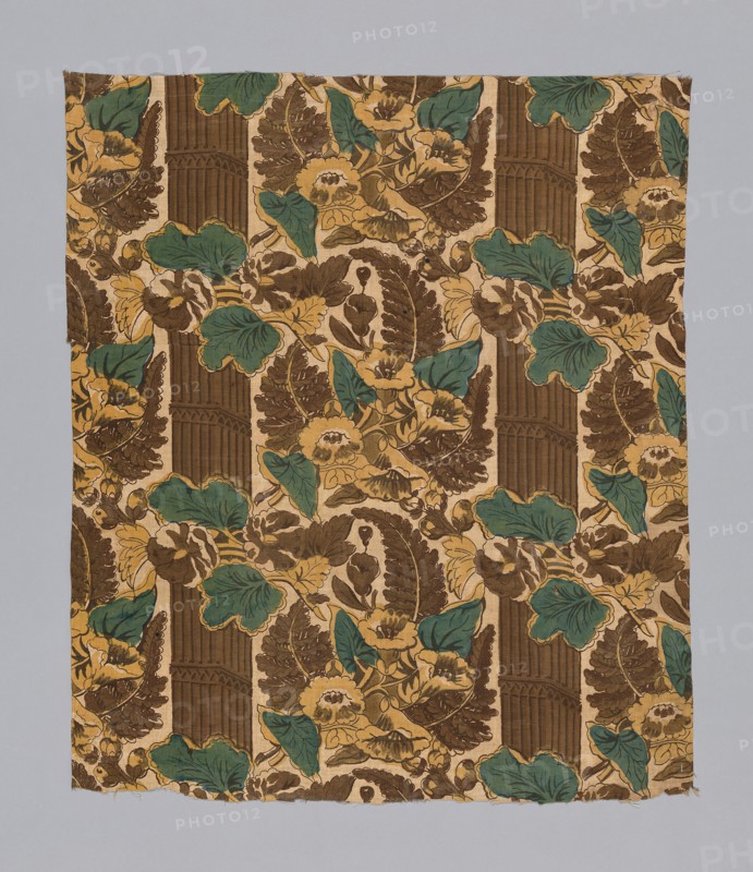 Panel (Pillar Design), England, 1820s/30s. Creator: Unknown.