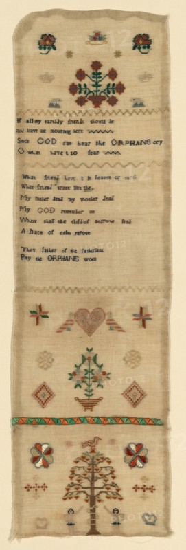 Needlecase Sampler, England, late 18th century. Creator: Unknown.