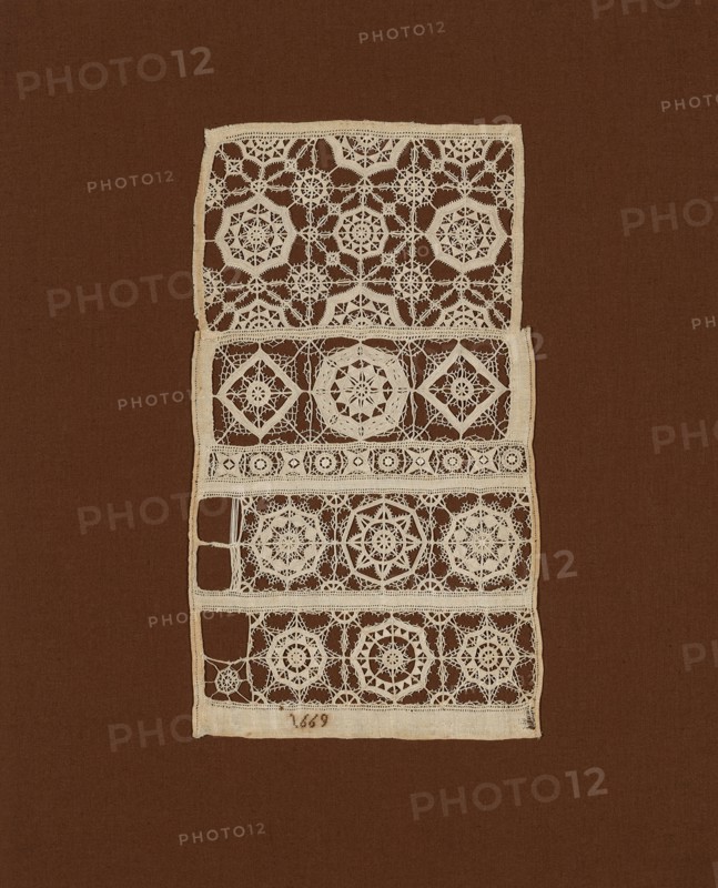 Fragment of a Sampler, England, 1669. Creator: Unknown.