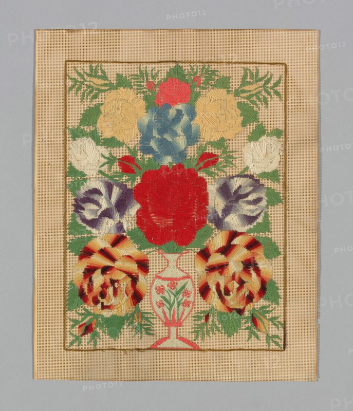 Picture (Unfinished) (Needlework), Europe, 19th century. Creator: Unknown.
