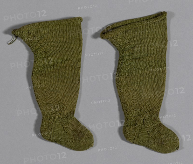 Pair of Baby's Stockings, France, 18th century. Creator: Unknown.
