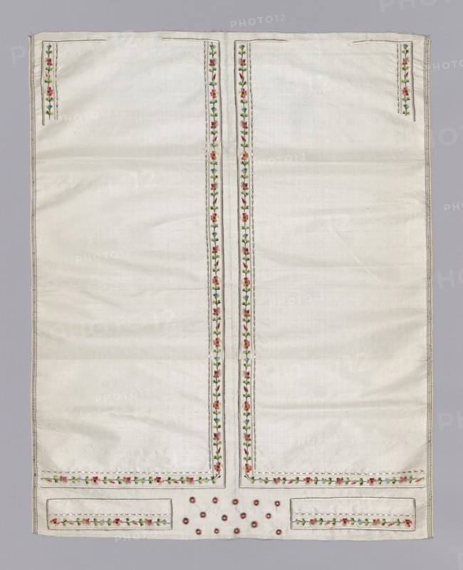 Embroidered Fabric for a Waistcoat front, France, 1800-15. Creator: Unknown.