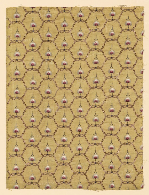 Panel (Dress Fabric), France, 1775/80. Creator: Unknown.