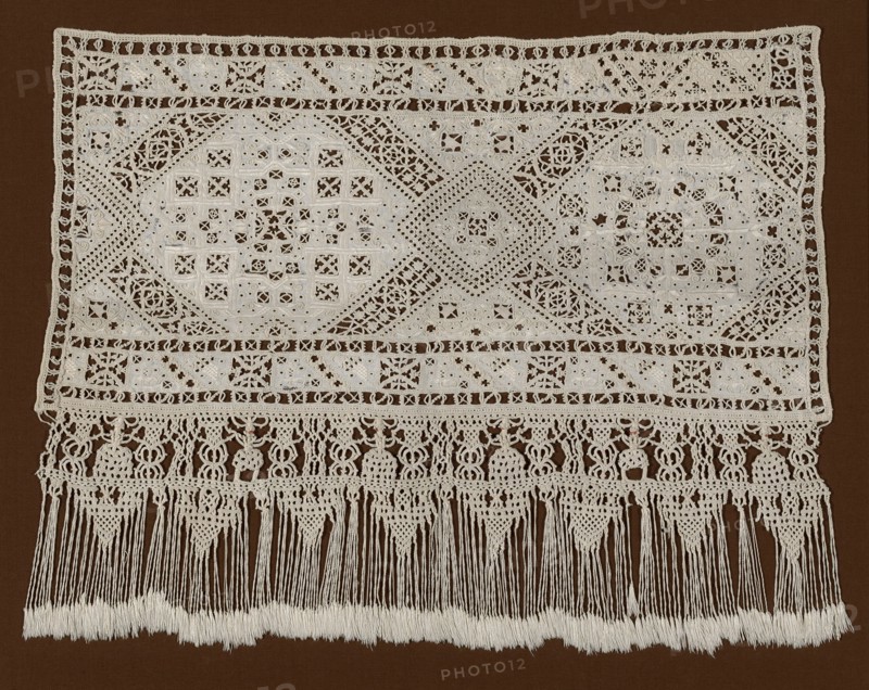 Border, Italy, 1601/25 (macramé edge: c. 1600). Creator: Unknown.