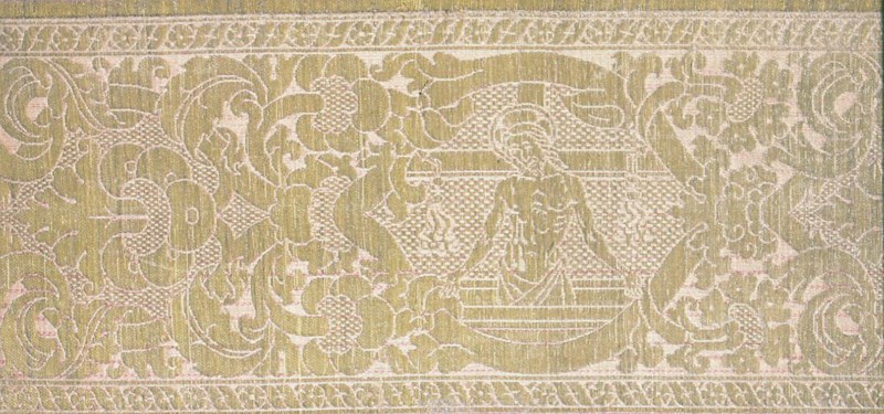 Fragment (From an Orphrey Band), Italy, 15th century. Creator: Unknown.