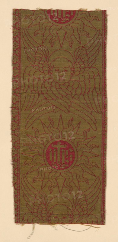Fragment (From an Orphrey Band), Italy, 15th century. Creator: Unknown.