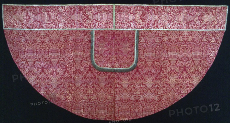 Cope with Hood, Italy, 19th century (adaptation of a 17th century textile design). Creator: Unknown.