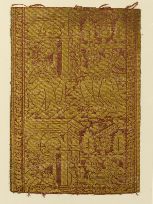 Fragment (From an Orphrey Band), Italy, 15th century. Creator: Unknown.