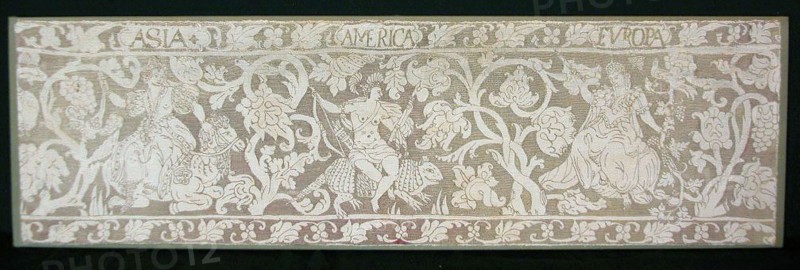 Panel with the Figures of Three Continents, Italy, 17th century. Creator: Unknown.