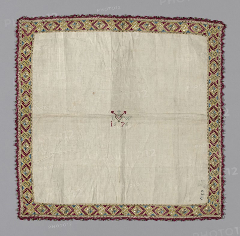 Handkerchief, Italy, 1676. Creator: Unknown.