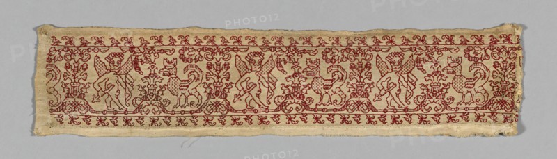 Fragment from a Border, Italy, 17th century. Creator: Unknown.