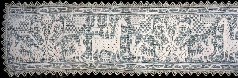 Valance (Needlework), Italy, 1650/1700 (edging: 20th century). Creator: Unknown.