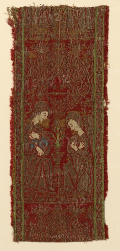 Fragment (From an Orphrey Band), Italy, Mid-15th century. Creator: Unknown.