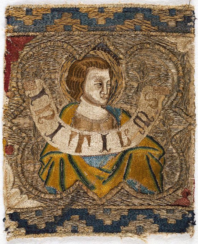 Fragment from an Orphrey, Florence, 1360s. Creator: Unknown.