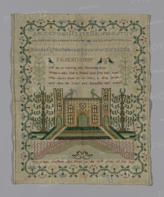 Sampler, England, 19th century. Creator: Mary Holt.