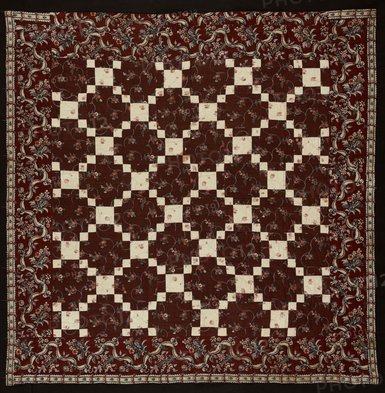 Bedcover (Nine Patch Quilt), United States, 1800/20. Creator: Unknown.