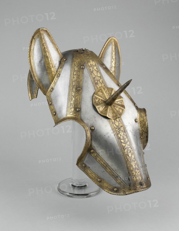 Shaffron, Steel with gilding, c. 1575. Creator: Unknown.