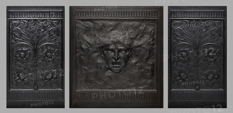 Fireback, c. 1882. Creator: Wellington and Burrage.