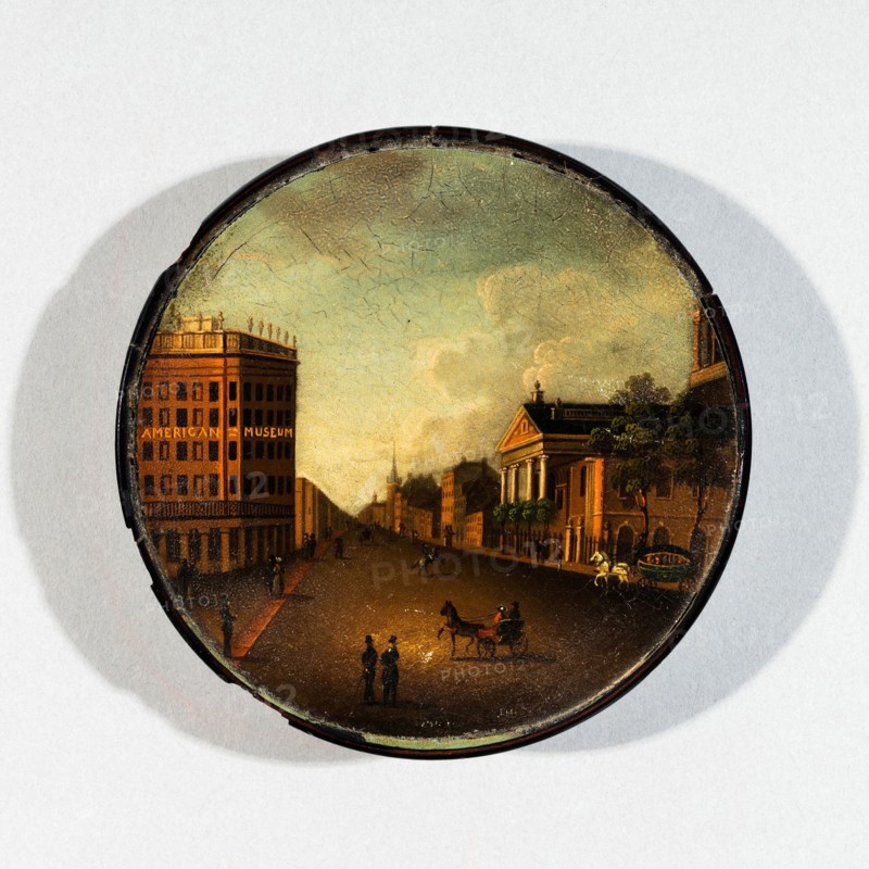 Box with painted lid, 19th century. Creator: Unknown.