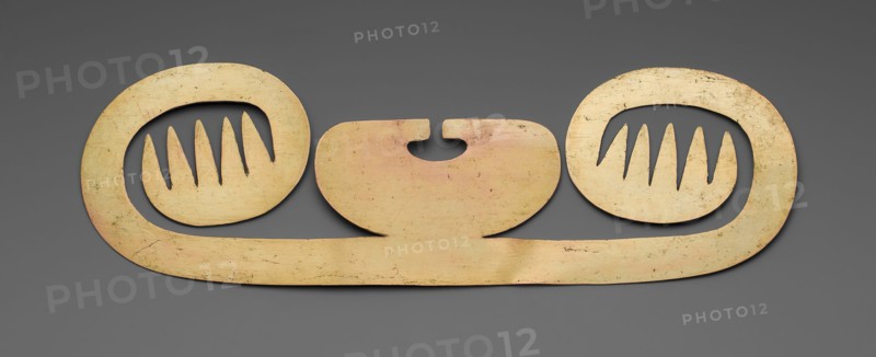 Nose Ornament with Lateral Extensions in Suggesting Whiskers, Wings, or Fish Barbels, A.D. 1000/1500 Creator: Unknown.