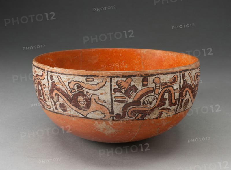 Polychrome Bowl Depicting Eight Abstract Motifs on Exterior, 1200/1521. Creator: Unknown.
