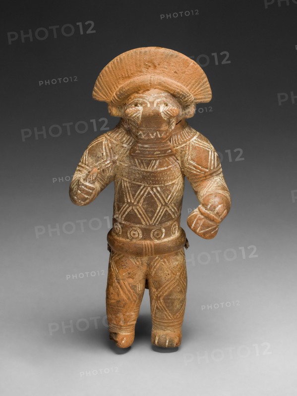 Masked Figurine with Boar Headdress, Possibly a Ocarina (Whistle), c. A.D. 1300. Creator: Unknown.