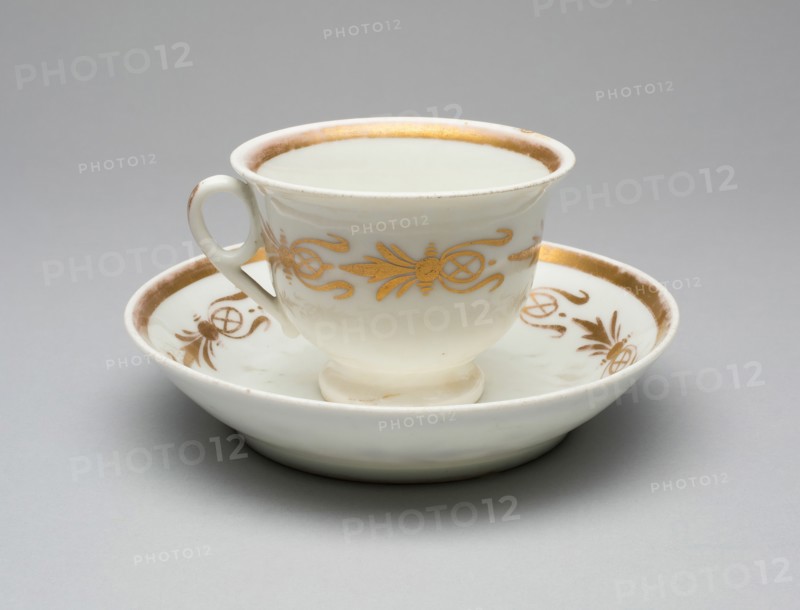 Cup and Saucer, 1826/38. Creator: Tucker Porcelain Factory.