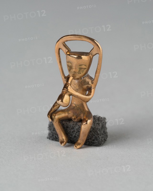 Pendant in the Form of a Seated Musician, A.D. 1000/1500. Creator: Unknown.