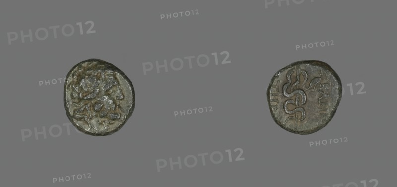Coin Depicting the God Asklepios, about 200-133 BCE. Creator: Unknown.