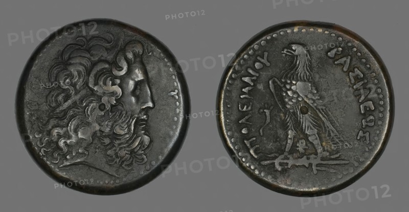 Coin Depicting the God Zeus, 247-222 BCE, issued by Ptolemy III. Creator: Unknown.