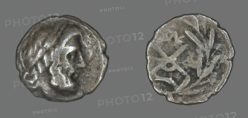 Hemidrachm (Coin) Depicting the God Zeus Amarios, 280-146 BCE. Creator: Unknown.