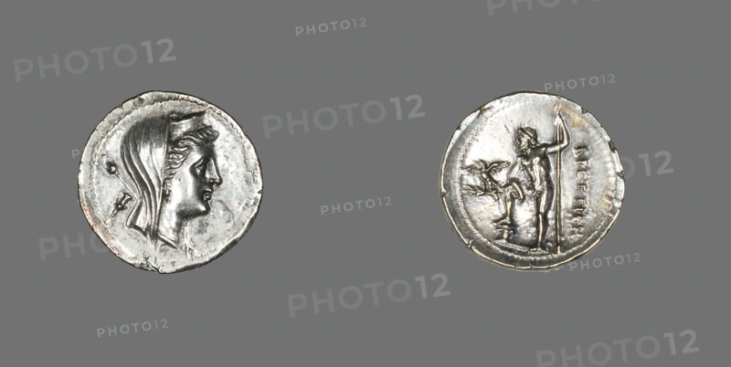 Drachm (Coin) Depicting the Nymph Amphitrite, 216-203 BCE. Creator: Unknown.