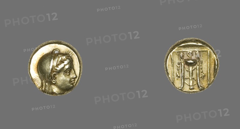 Hecta (Coin) Depicting the Goddess Demeter, 400-350 BCE. Creator: Unknown.